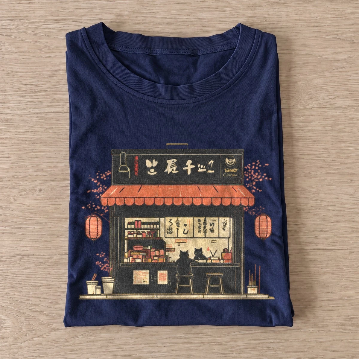 Japanese noodle shop graphic t shirt navy20japanese noodle shop.webp