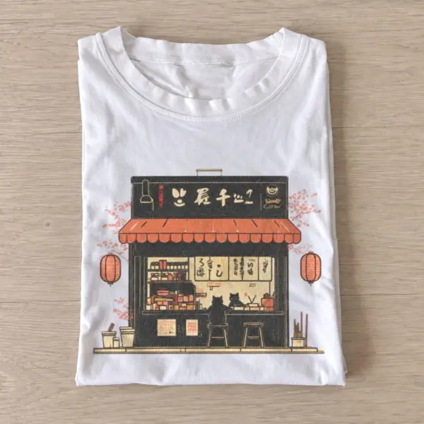 Japanese noodle shop graphic t shirt white20japanese noodle shop.webp