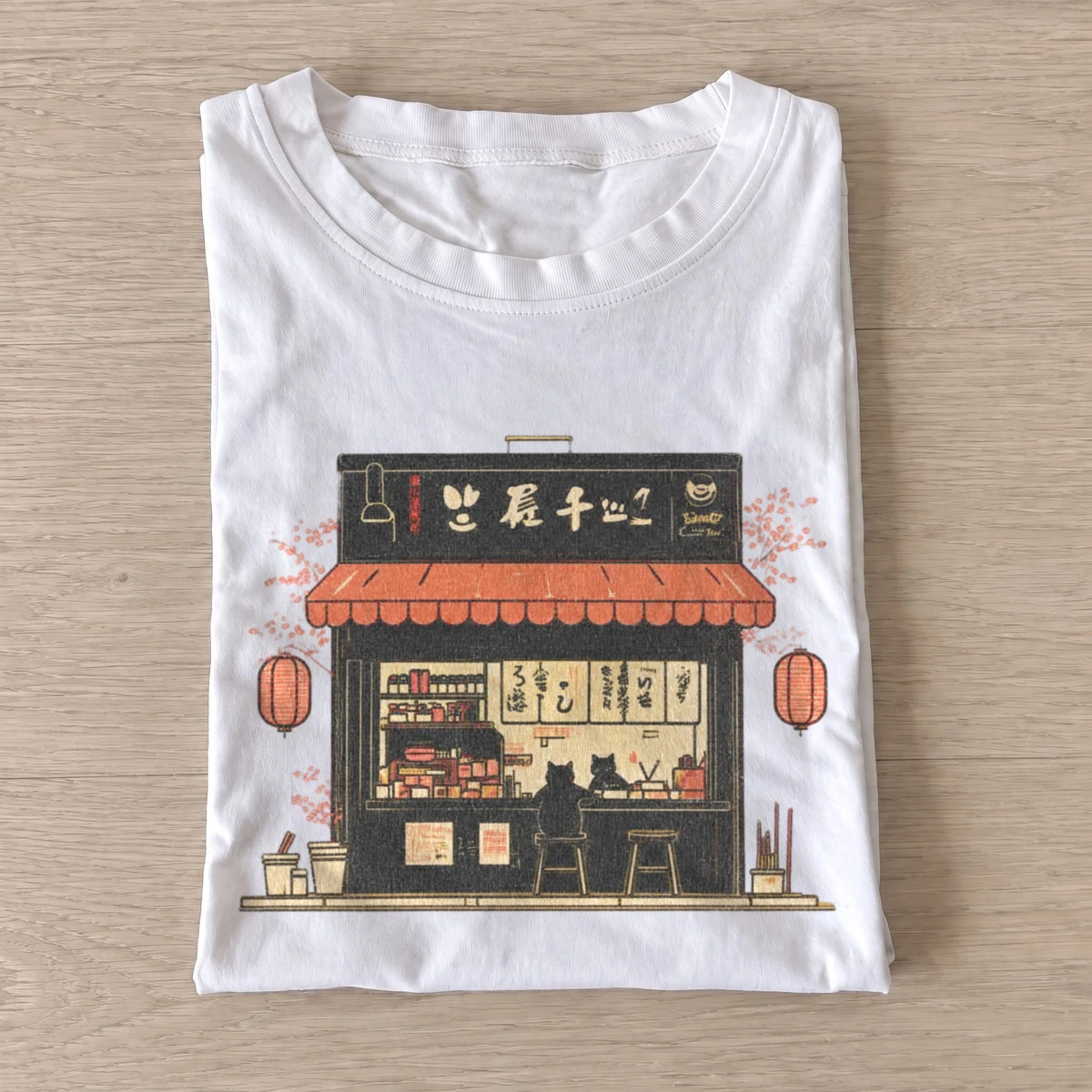 Japanese noodle shop graphic t shirt white20japanese noodle shop.webp