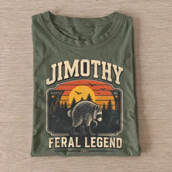 Jimothy feral legend raccoon t shirt olive20feral legend jimothy.webp