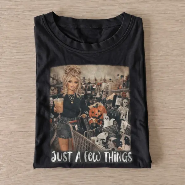 Just a few things spooky shopping doll t shirt black20spooky shopping doll.webp