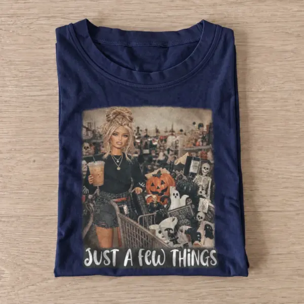 Just a few things spooky shopping doll t shirt navy20spooky shopping doll.webp