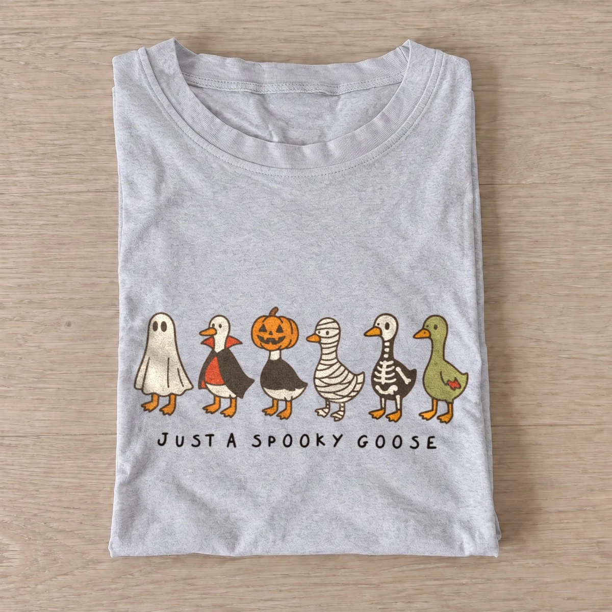 Just a spooky goose costumes t shirt gray20spooky goose costumes.webp