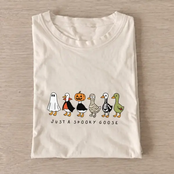 Just A Spooky Goose Graphic T-Shirt — graphic design
