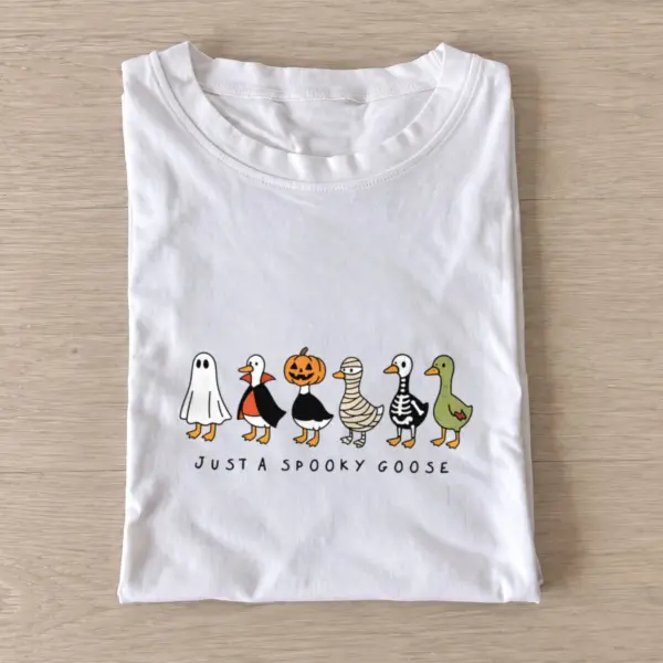 Just a spooky goose t shirt white20just a spooky goose.webp