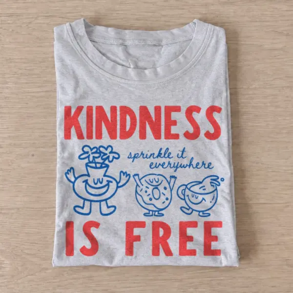 Kindness is free graphic t shirt gray20kindness is free.webp