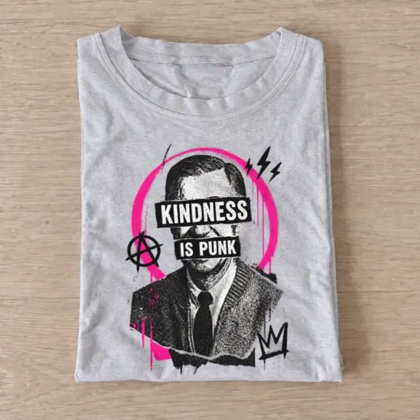 Kindness is punk graphic t shirt gray20kindness is punk.webp