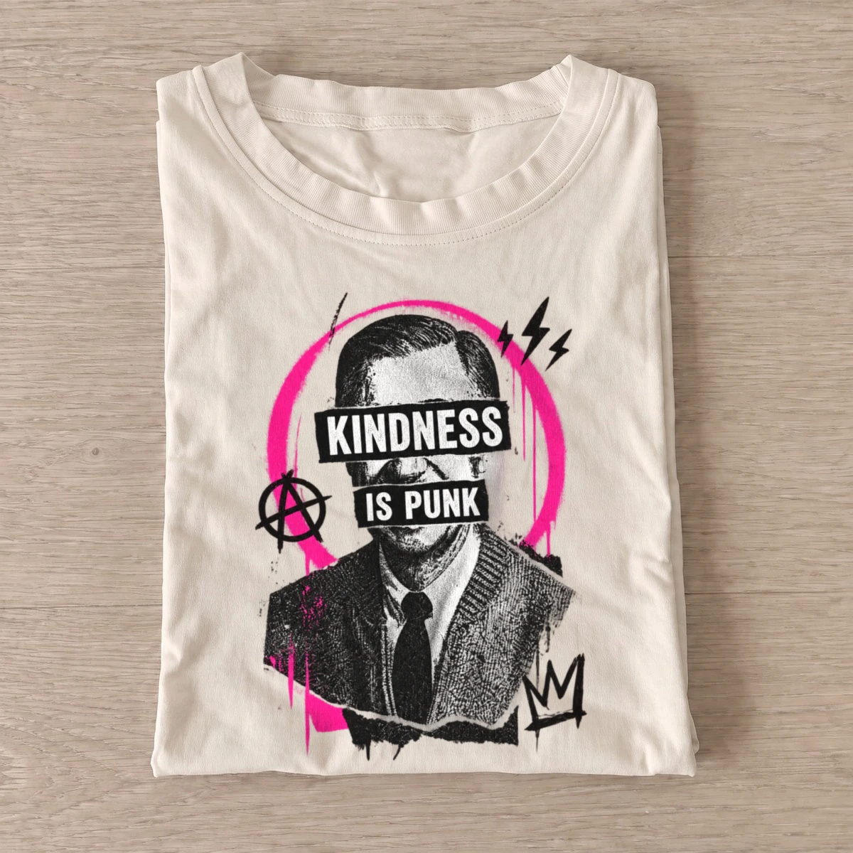 Kindness is punk graphic t shirt sand20kindness is punk.webp