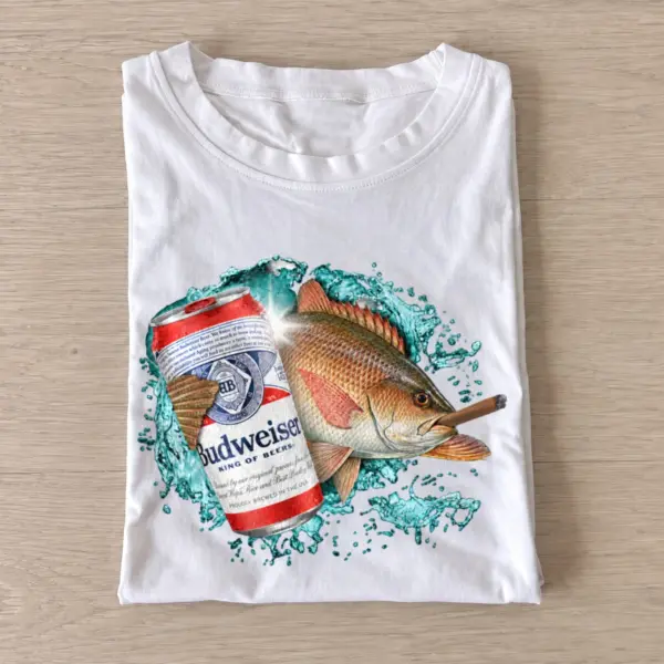 King lager snapper smoke t shirt white20king20lager20snapper20smoke.webp