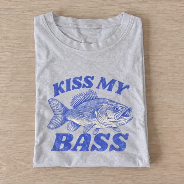 Kiss My Bass A Fishing T-Shirt — graphic design