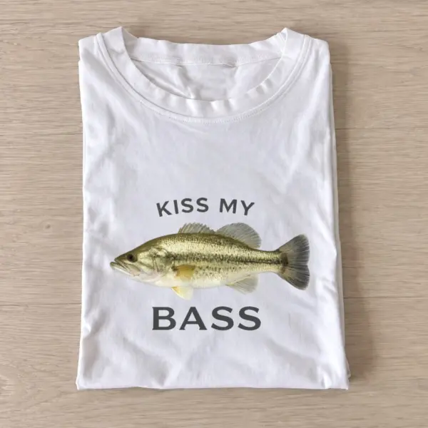 Kiss My Bass Fishing T-Shirt — graphic design