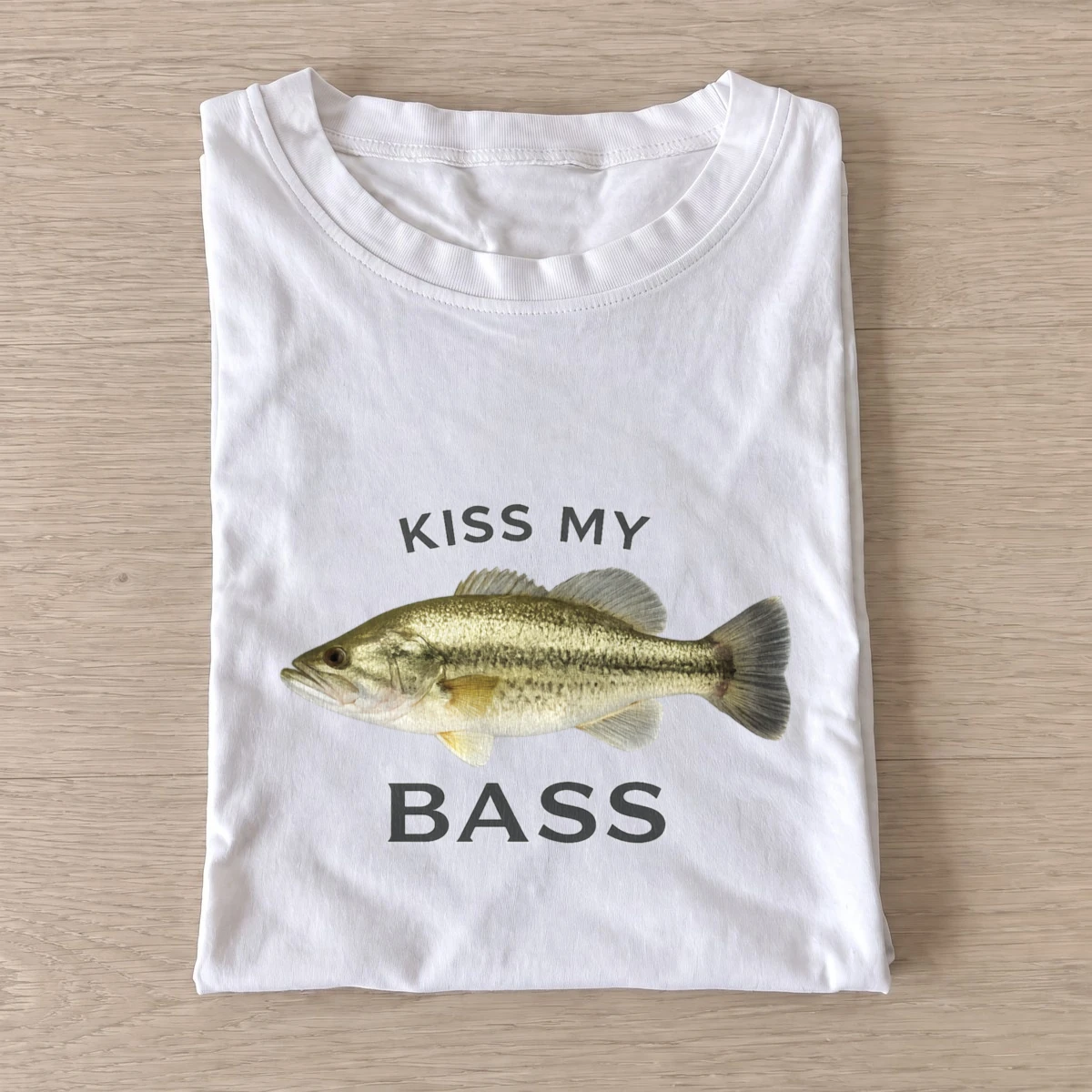 Kiss My Bass Fishing T-Shirt — graphic design