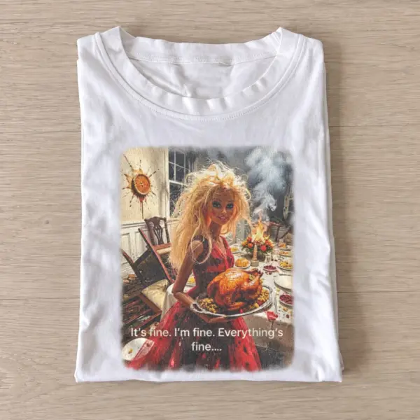 Kitchen fire fashion doll its fine t shirt white20kitchen fire fashion doll.webp