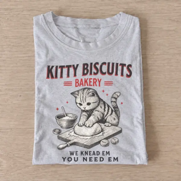 Kitty biscuits bakery we knead em t shirt gray20kitty biscuit bakery.webp