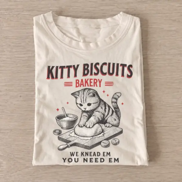Kitty biscuits bakery we knead em t shirt sand20kitty biscuit bakery.webp