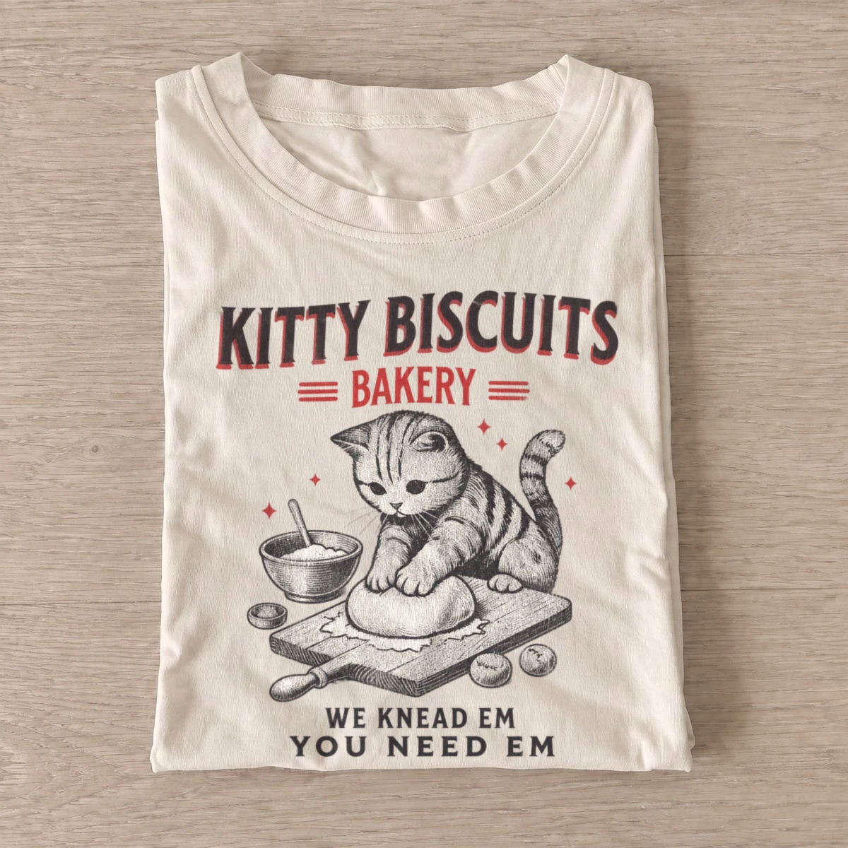 Kitty biscuits bakery we knead em t shirt sand20kitty biscuit bakery.webp