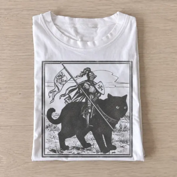 Knight cat rider t shirt white20knight cat rider.webp