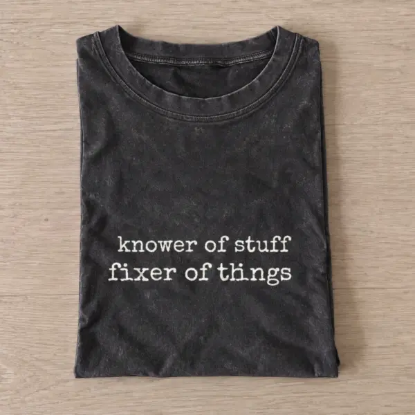 Knower and fixer vintage t shirt washed20black20knower and fixer.webp