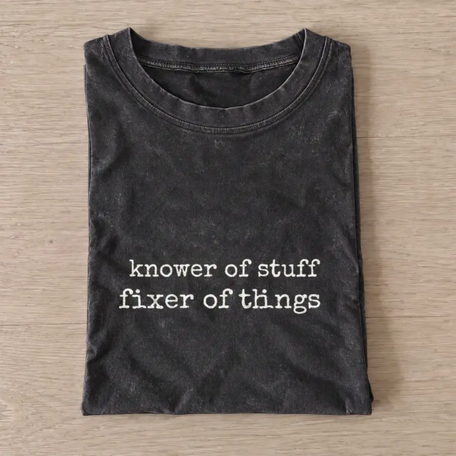 Knower and Fixer Vintage Graphic T-Shirt — graphic design