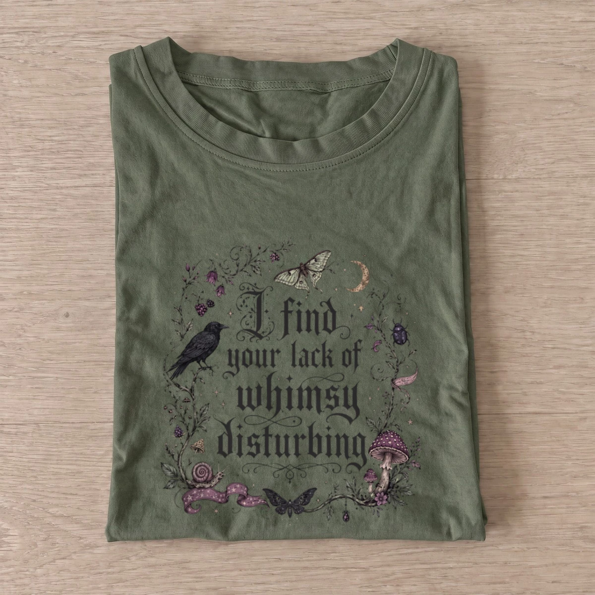 Lack of whimsy t shirt olive20lack of whimsy.webp