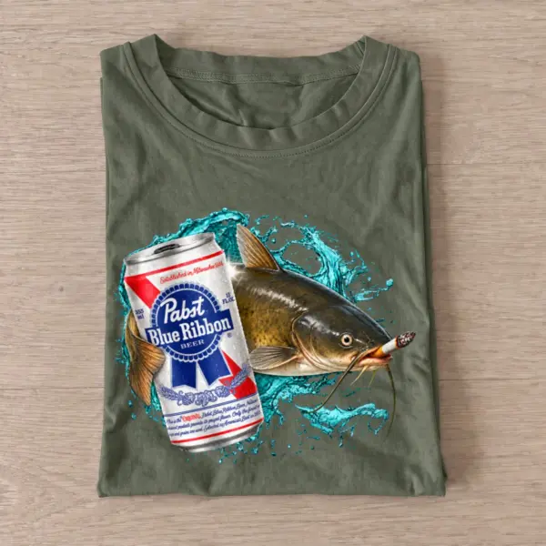 Lager catfish t shirt olive20lager20catfish.webp
