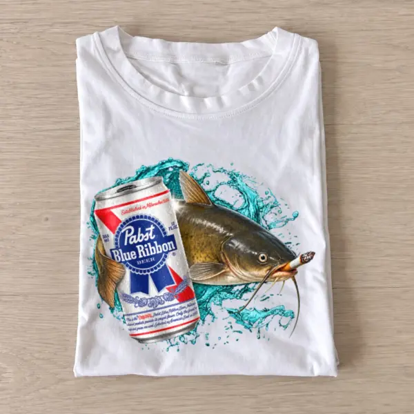 Lager catfish t shirt white20lager20catfish.webp