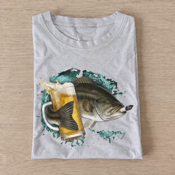 Largemouth cold catch t shirt gray largemouth cold catch