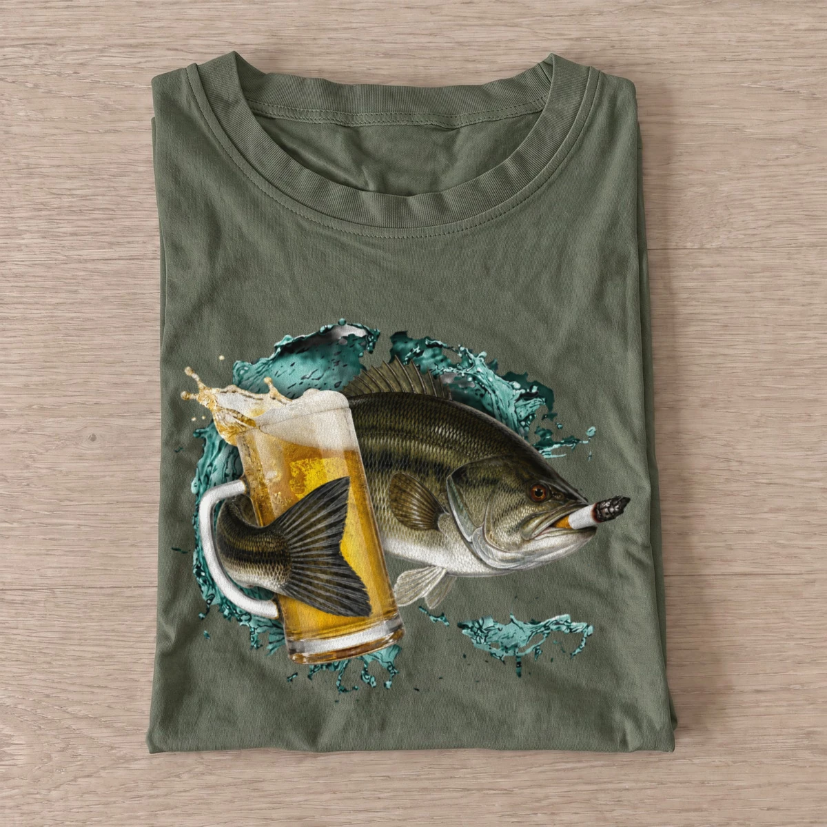 Largemouth cold catch t shirt olive20largemouth20cold20catch.webp