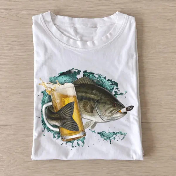 Largemouth cold catch t shirt white largemouth cold catch