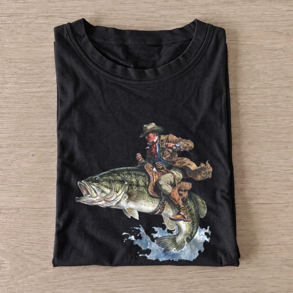 Largemouth rider t shirt black largemouth rider
