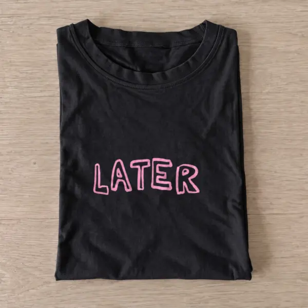 Later pink outline t shirt black20later pink outline.webp