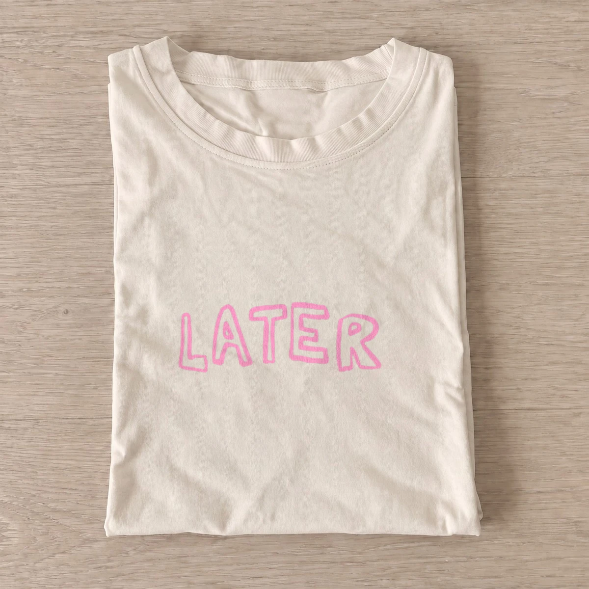 Later pink outline t shirt sand20later pink outline.webp