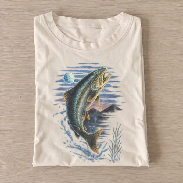 Leaping moonlit fish t shirt sand20leaping moonlit fish.webp