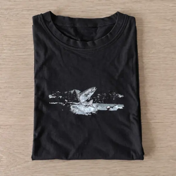 Leaping shark ocean t shirt black20leaping shark ocean.webp