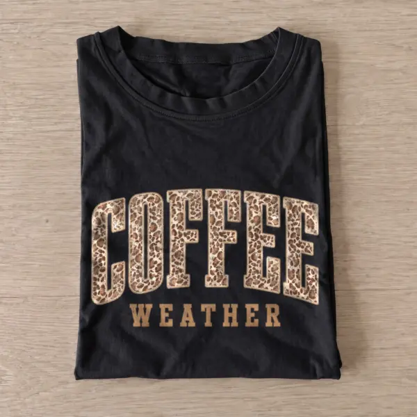 Leopard coffee weather t shirt black20leopard football weather.webp