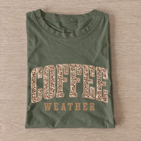 Leopard coffee weather t shirt olive20leopard football weather.webp
