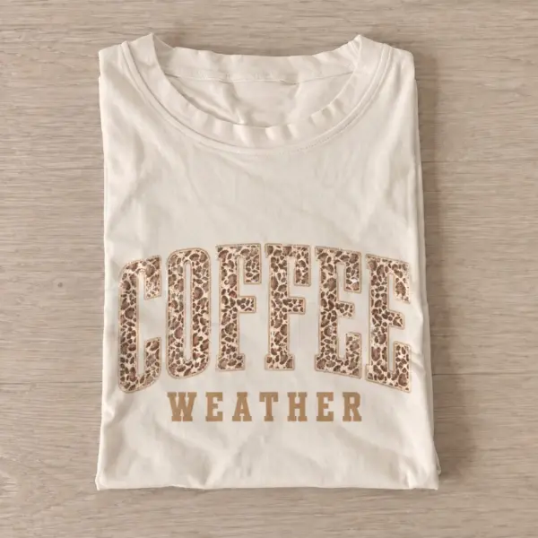 Leopard coffee weather t shirt sand20leopard football weather.webp