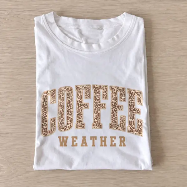 Leopard coffee weather t shirt white20leopard football weather.webp
