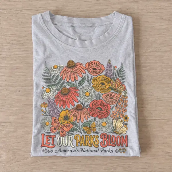 Let parks bloom national parks wildflower t shirt gray20let parks bloom.webp