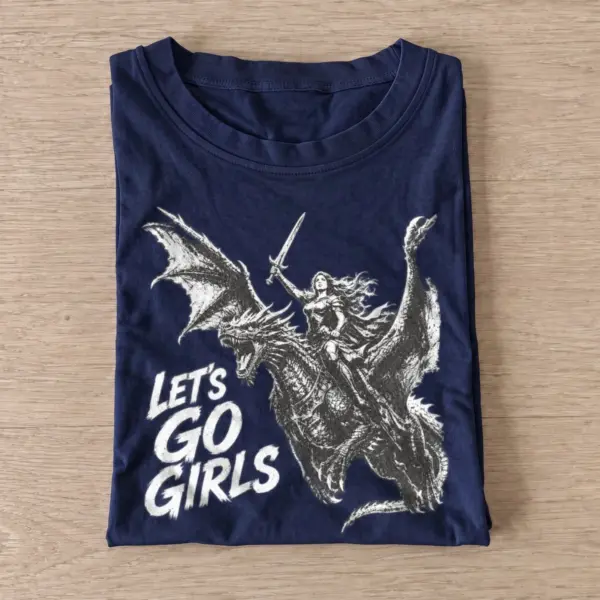 Lets go girls dragon rider t shirt navy20dragon rider girls.webp