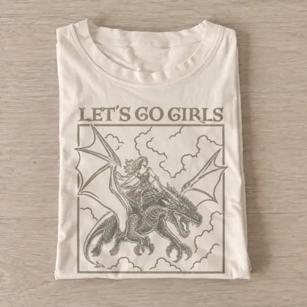 Lets go girls dragon rider t shirt sand20dragon rider girls.webp