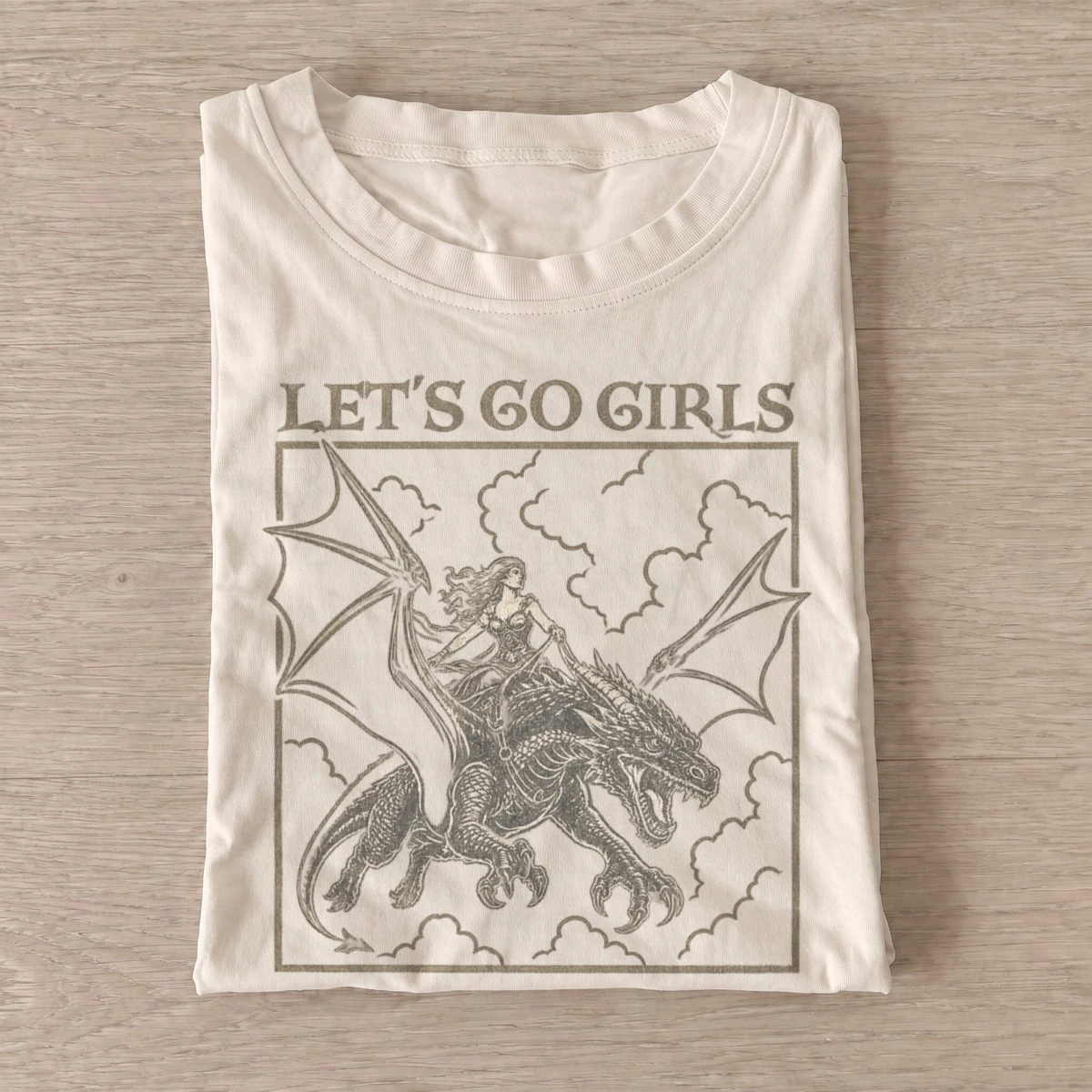 Lets go girls dragon rider t shirt sand20dragon rider girls.webp