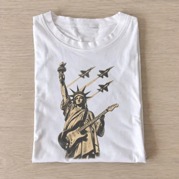Liberty rockstar electric guitar t shirt white20liberty rockstar.webp