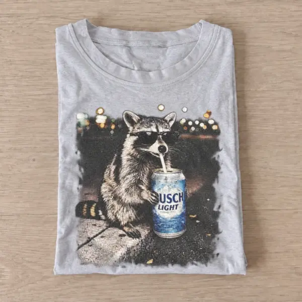 Light lager raccoon t shirt gray20light lager raccoon.webp