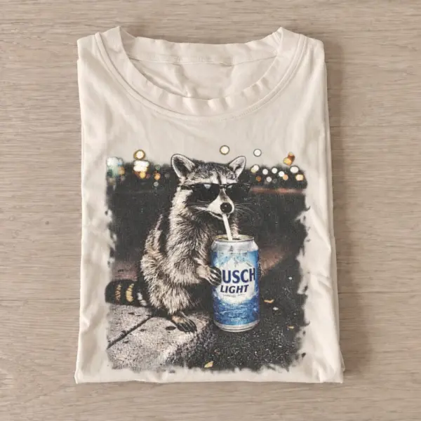 Light lager raccoon t shirt sand20light lager raccoon.webp
