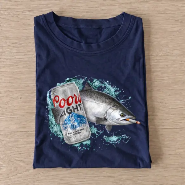 Light lager salmon t shirt navy20light lager salmon.webp