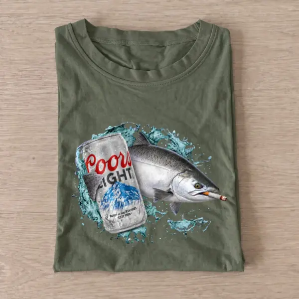 Light lager salmon t shirt olive20light lager salmon.webp