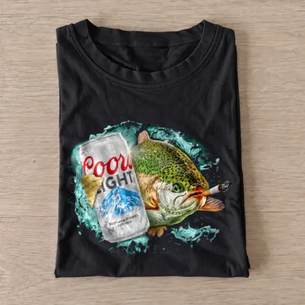 Light lager trout t shirt black20light lager trout.webp