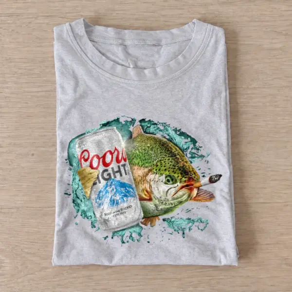Light lager trout t shirt gray20light lager trout.webp