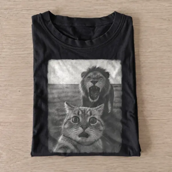 Lionhearted cat graphic t shirt black20lionhearted cat.webp
